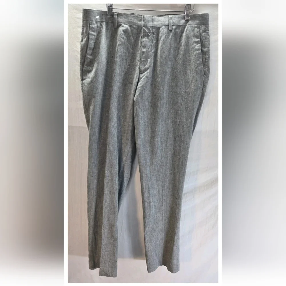 J. Crew Ludlow Slim Men's 34X32 Gray Linen-Blend Somelos Pants New with Tags